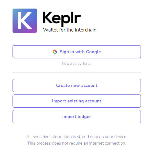 keplr setup