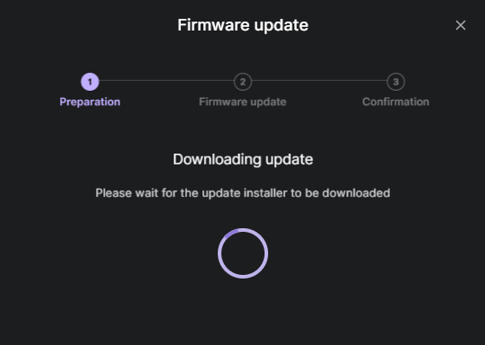 ledger downloading update