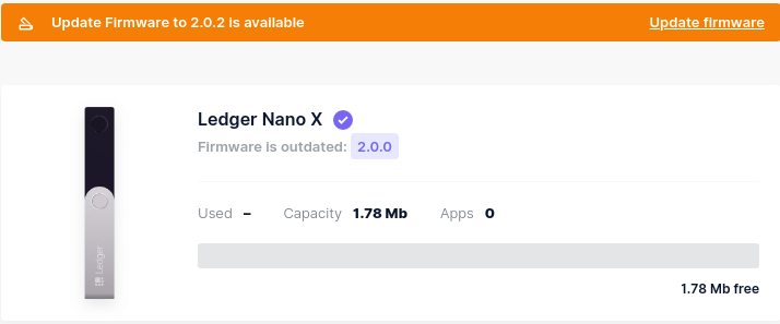 nano x firmware update