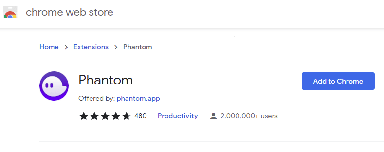 phantom chrome extension