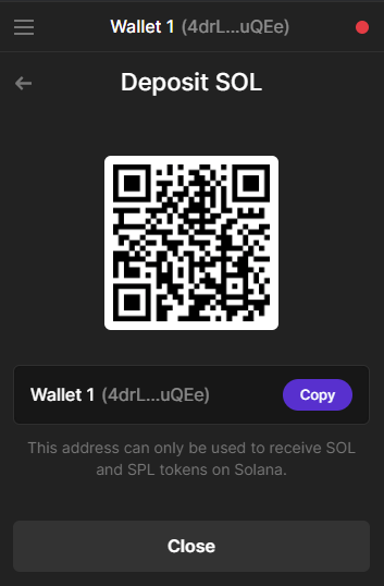 sol deposit qr code