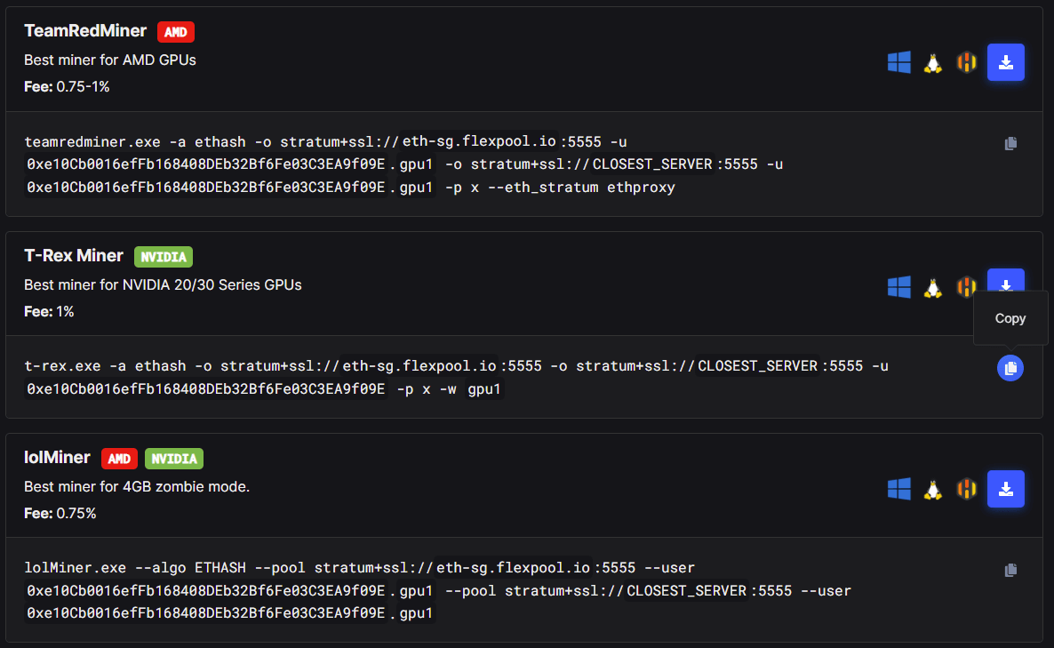 ethereum mining configuration