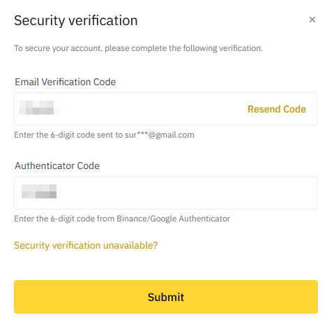 binance authentication