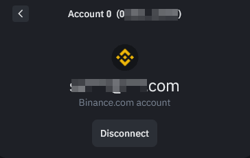 disconnect binance