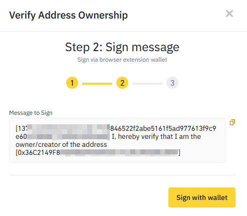 sign message bnb