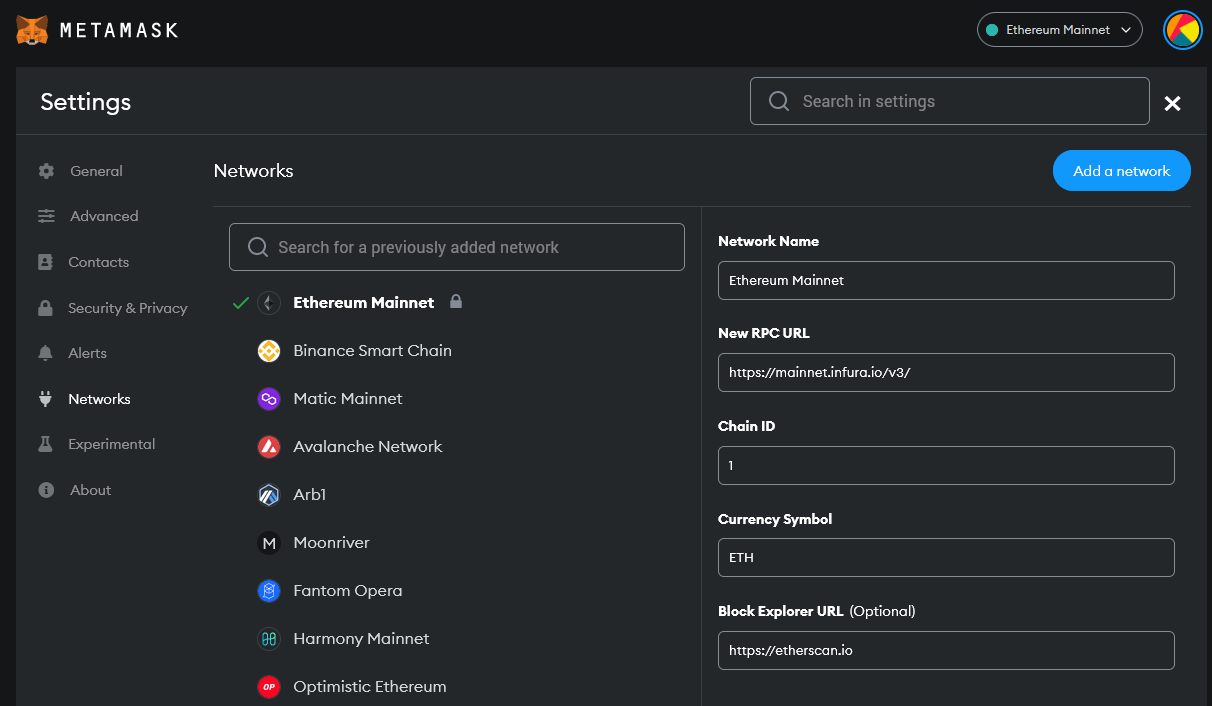 metamask evm networks