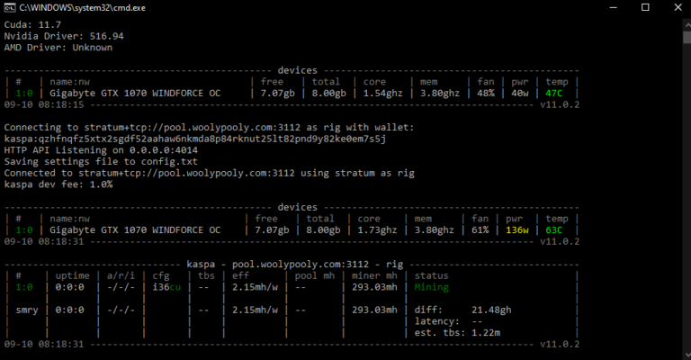 How to mine Kaspa - GPU mining KAS (kHeavyHash)