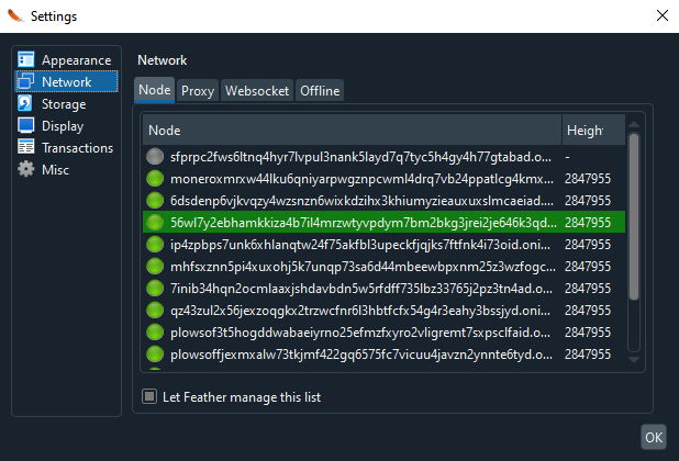 xmr node settings